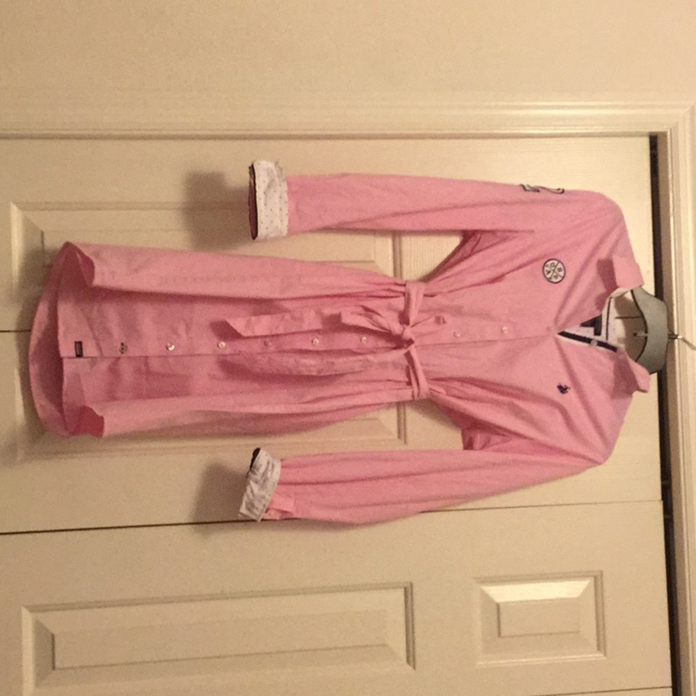 POLO ASSN. pink buttoned down dress